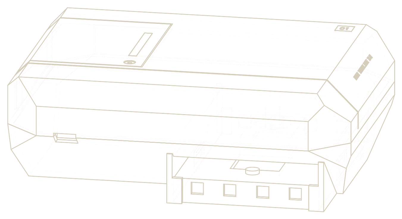 Line drawing of case v5 seen from below.